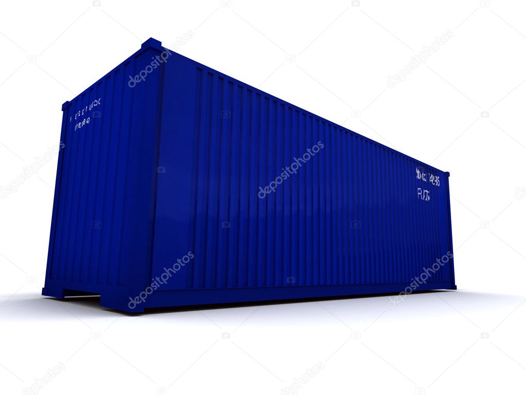 Cargo container dark blue
