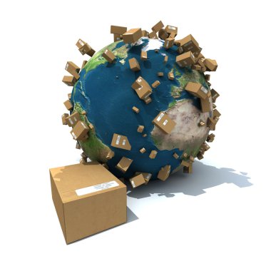 Global delivery clipart