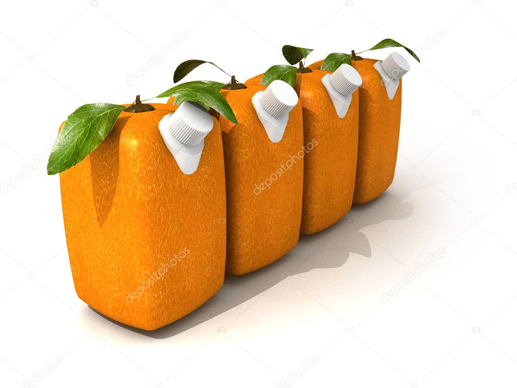 Four orange juices