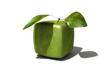 Granny Smith cube clipart