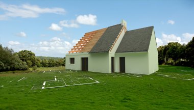 Housing project in the countryside clipart