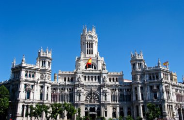 Main post-office building in Madrid clipart