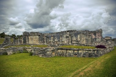 Mayan ruins in Tulum clipart