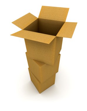 Pile of cardboard boxes clipart