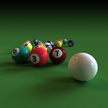 Pool game clipart