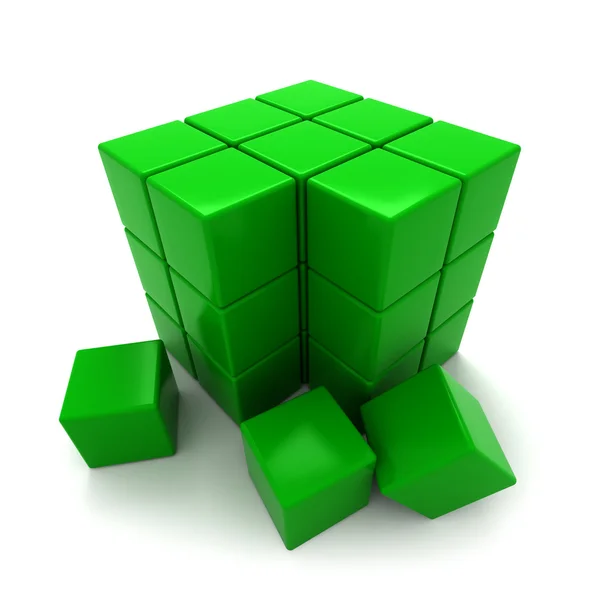 Зеленые блоки — стоковое фото