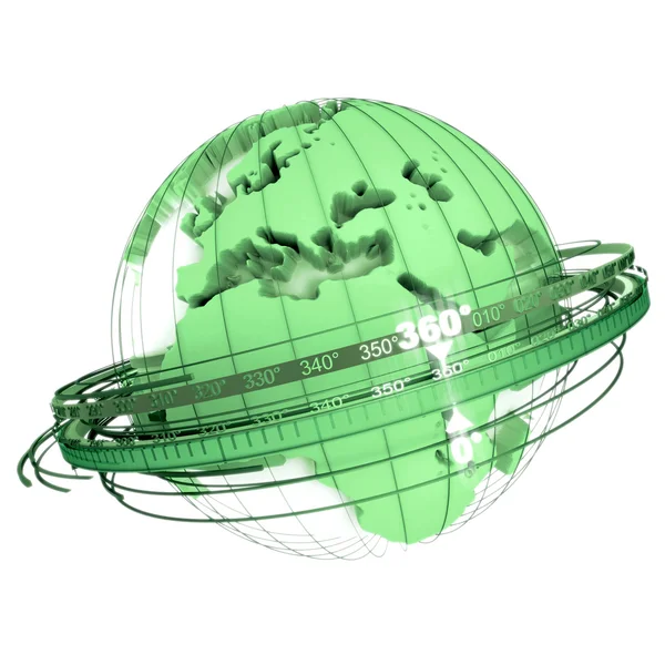 Rotation der grünen Erde — Stockfoto