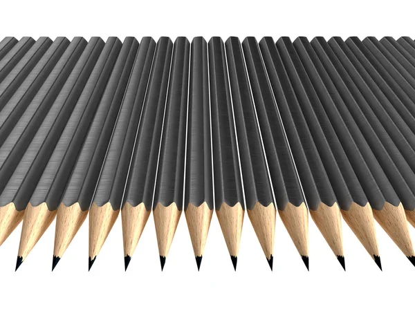 グレーの鉛筆の配置 — ストック写真