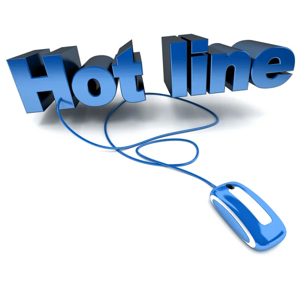 Hotline blau — Stockfoto