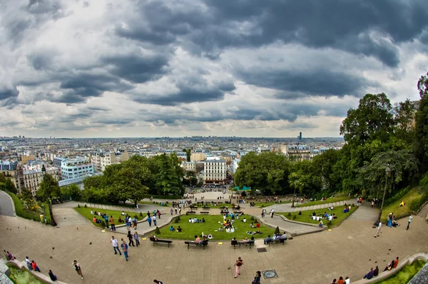 Nádherný výhled z montmartre, Paříž — Stock fotografie