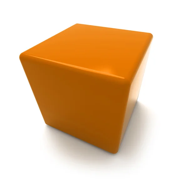 Oranje kubus — Stockfoto