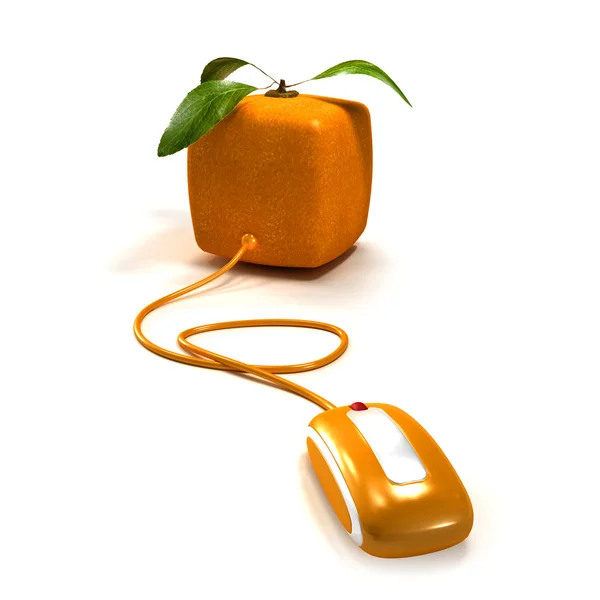 Oranžový e-mail — Stock fotografie