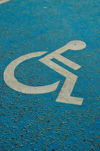 stock image Parking space reserved for handicapped