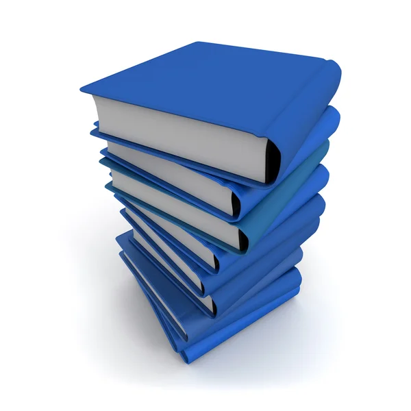 Pilha de livros azuis — Fotografia de Stock