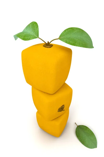Stapel van kubieke sinaasappelen — Stockfoto
