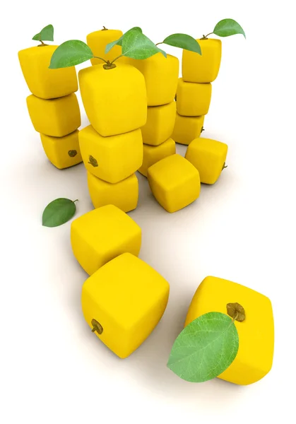 Piles of cubic lemons — Stock Photo, Image