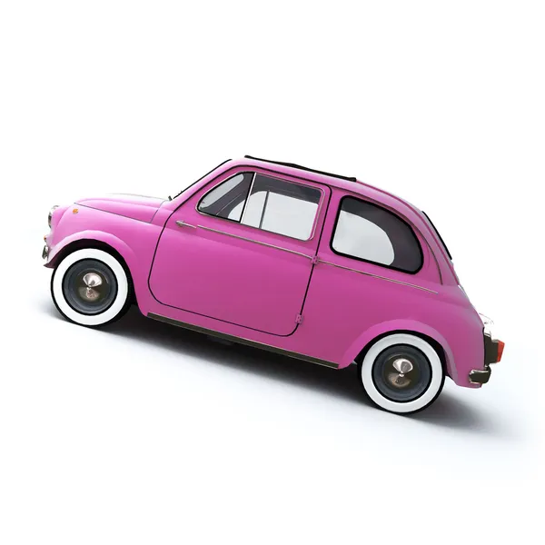 Carro retro rosa — Fotografia de Stock