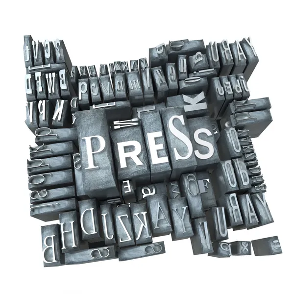 Tryckt press — Stockfoto