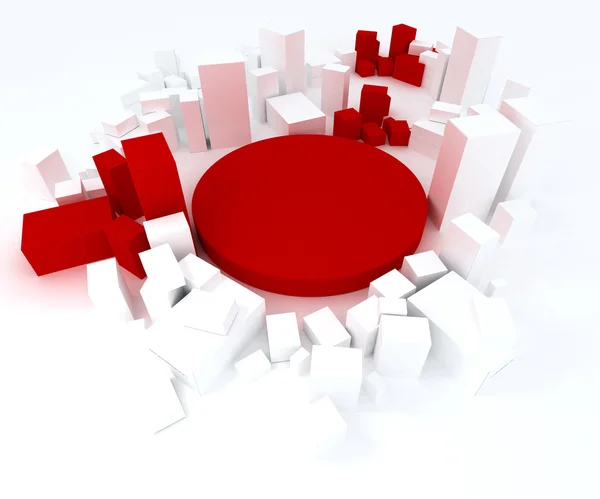 Red and white blocks — Stock Photo, Image