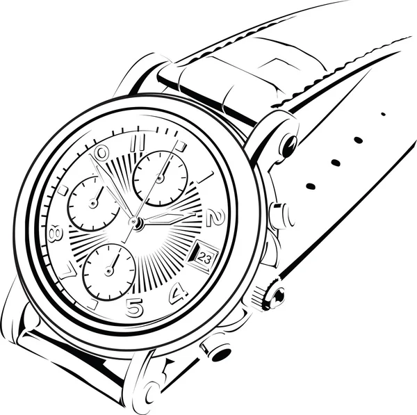 Ручные часы — стоковый вектор