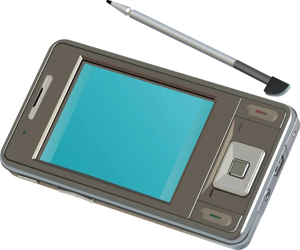 Hi-Tech PDA telefon mobil — Vector de stoc