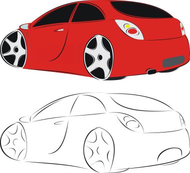 Red car clipart