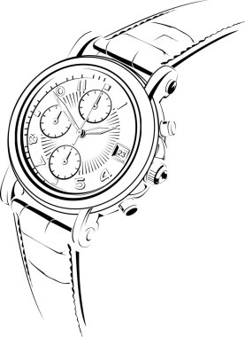 Man's watch clipart