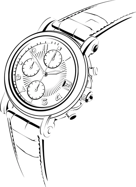 Man's watch — Stock Vector