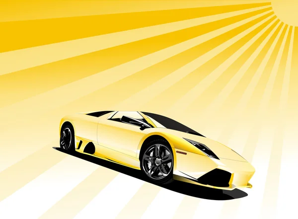 stock image Yellow sport car