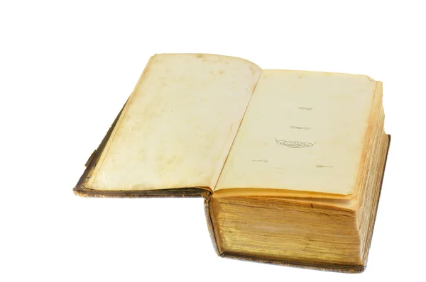 Древняя книга изолирована на белом — стоковое фото