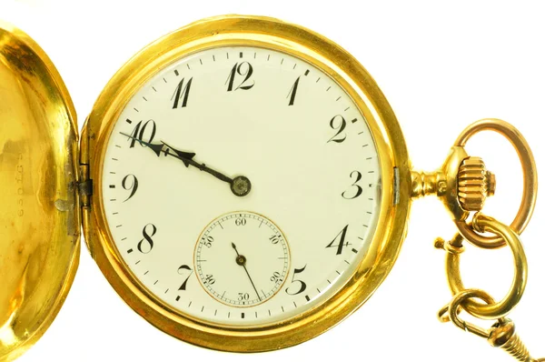 Reloj de bolsillo de oro de estilo antiguo — Foto de Stock