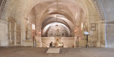 Crypt of the Abbey of Saint Giles France clipart