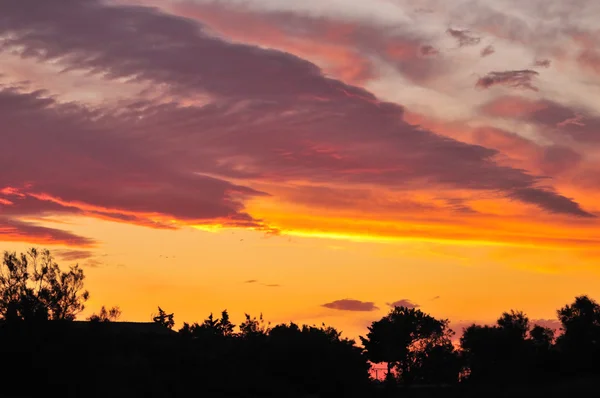 Wolkendecke bei Sonnenuntergang — Stockfoto
