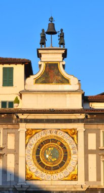 Astronomical clock in Brescia clipart