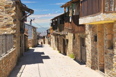 Spanish village along Camino de Santiago clipart