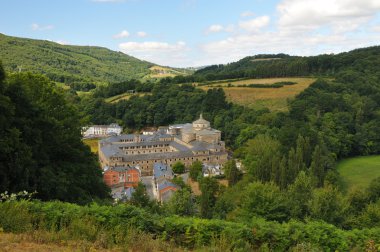 Tha Samos Monastery in Galicia clipart