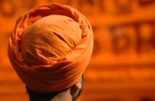 Oranžový turban — Stock fotografie