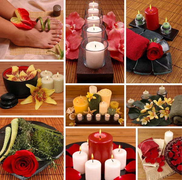 Collage de aromaterapia — Foto de Stock