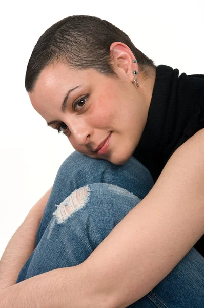 Mulher jovem com câncer de mama — Fotografia de Stock