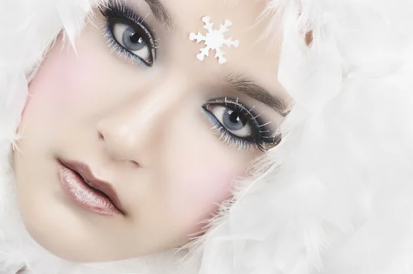 Sníh dívka — Stock fotografie