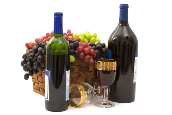 ไวน์และองุ่น — ภาพถ่ายสต็อก