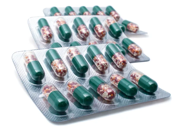 Comprimidos em cápsulas — Fotografia de Stock