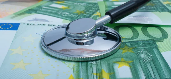 Stock image Health cost. Version with euros.