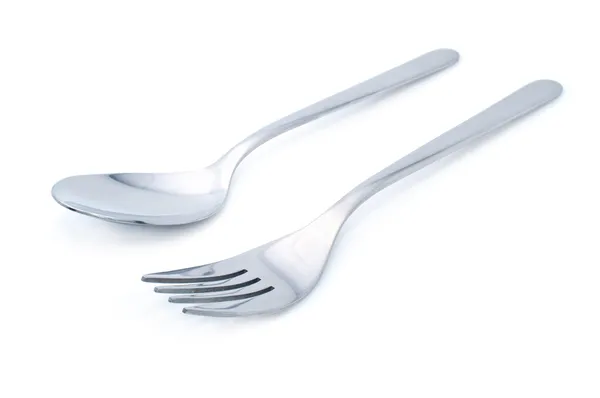 Tenedor y cuchara Imagen de stock