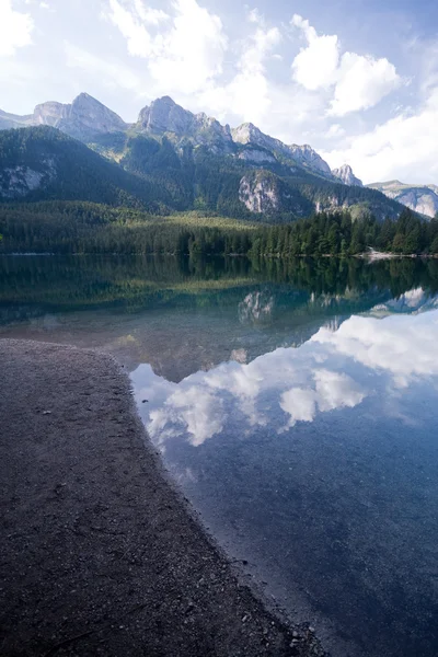 Lake Tovel in the Brenta Dolomites — Stock Photo, Image