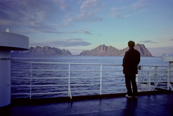 Sunset bulvarında Adaları lofoten - Norveç