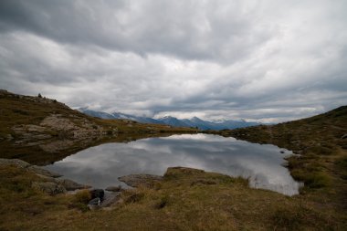 Lake in Aurina valley clipart