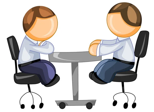 Συνεργάτες που κάθεται στο τραπέζι — Διανυσματικό Αρχείο