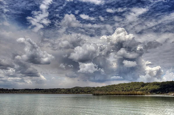 Stock image Storm Clouds move in over Lake