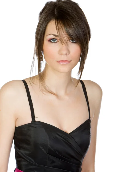 Shot of a Cute Teenager in Black Top — Stock Photo, Image